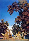 Maxfield Parrish Canvas Paintings - Interlude